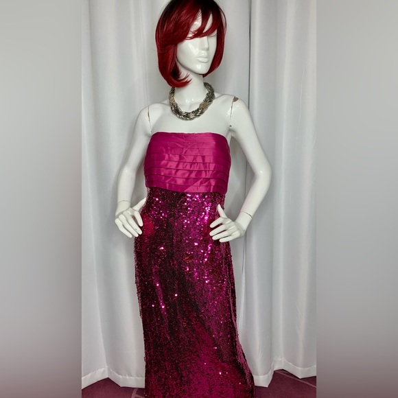 NWT Johnny Wujek Sangria Sequin Dress - Picture 9 of 12